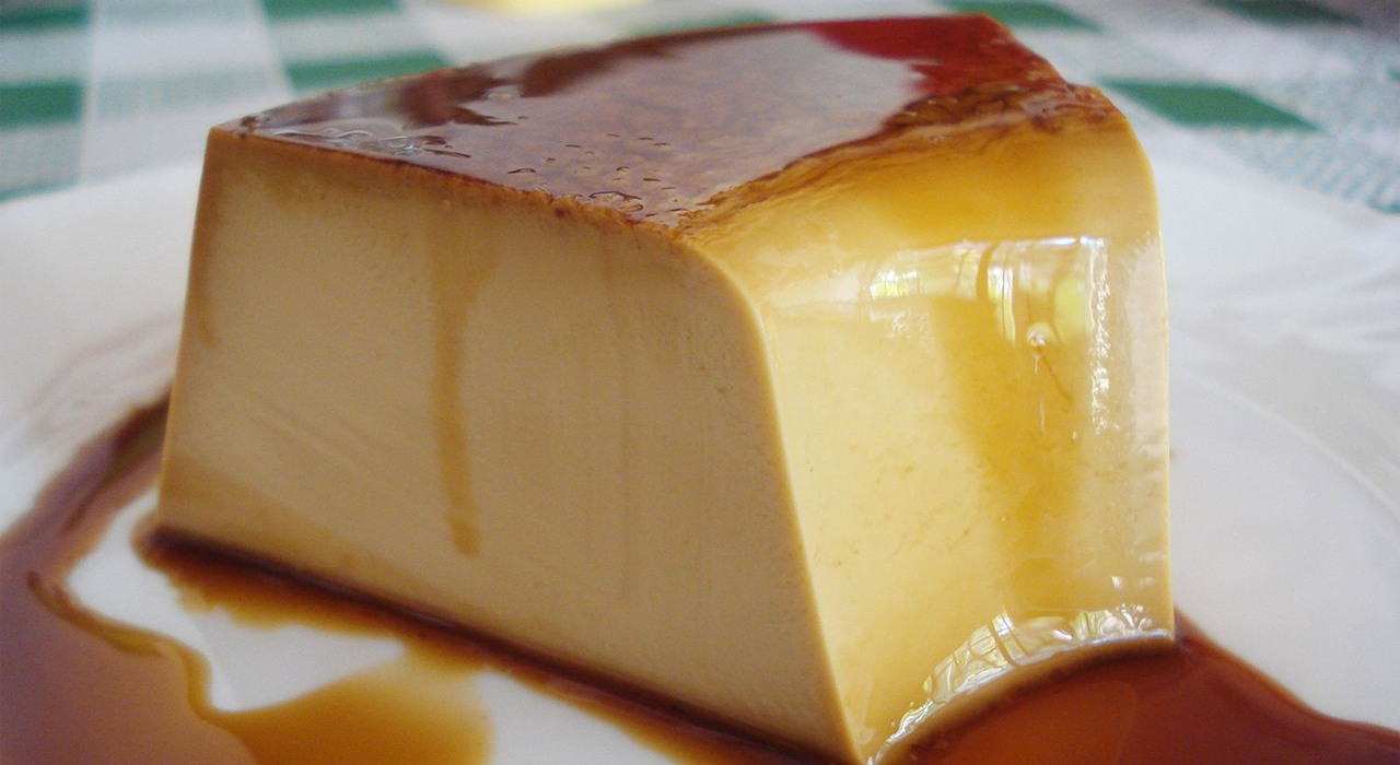 Flan de coco en baño maría