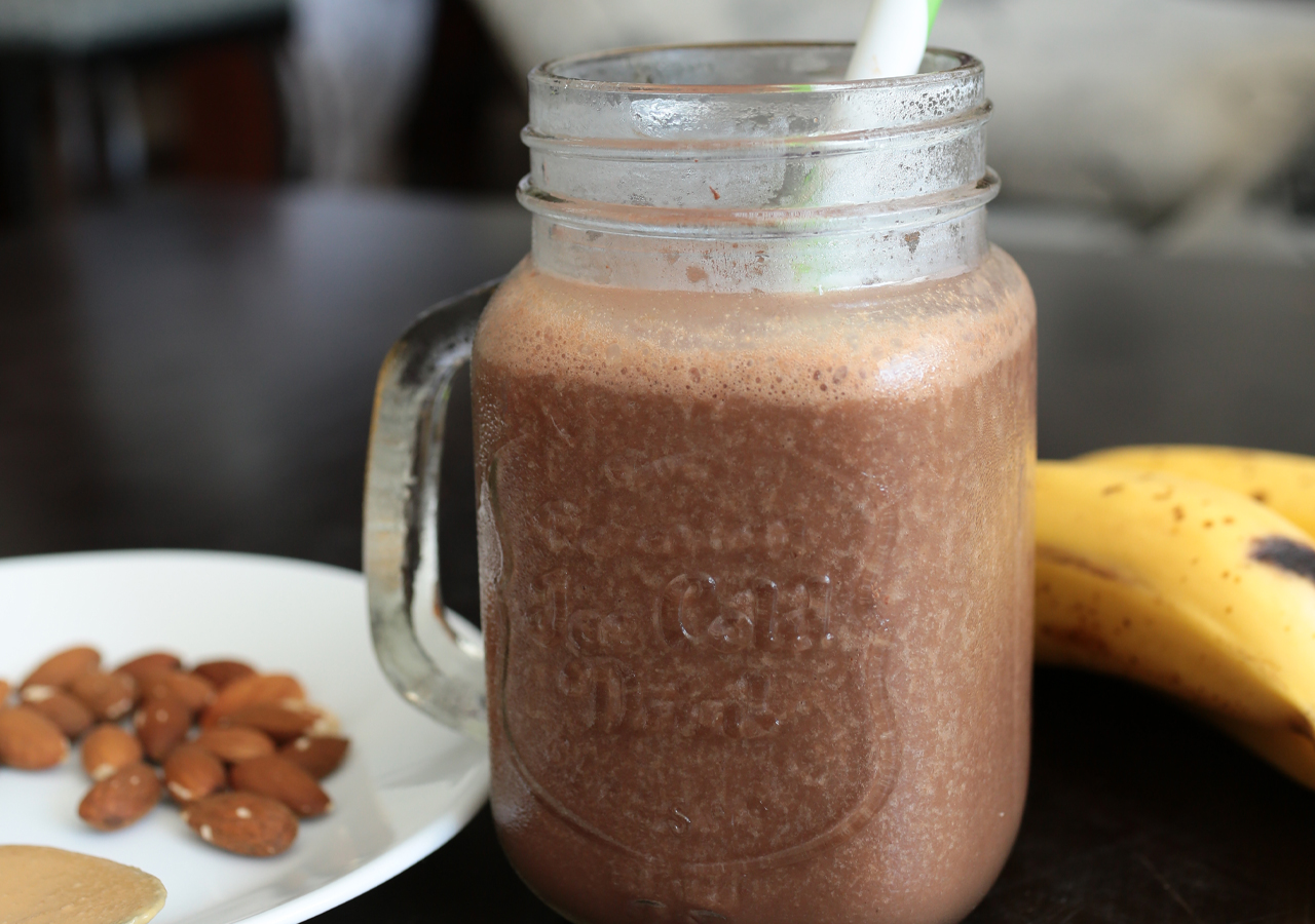 saludable, chocolate, smoothie