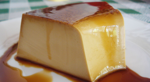 Flan de coco en baño maría