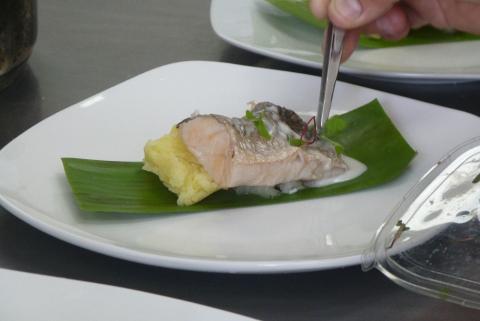 Platillo del menú que presenta Panamá en la Feria de Gastronómica Xantar 2019,